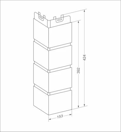 Угол пластиковой фасадной панели Grand Line Колотый камень Classic (шоколадный)