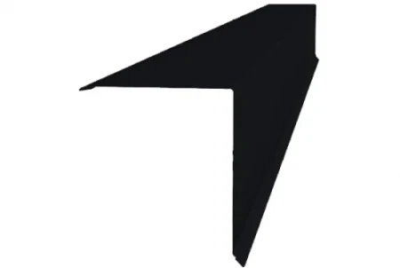 Планка конька односкатной кровли Grand Line 160x160 0,5 Velur цвет RAL 9005