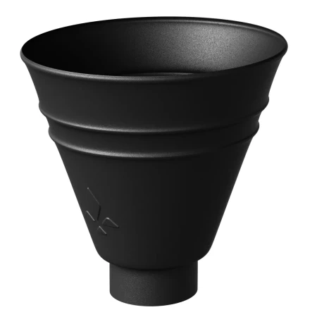 Воронка водосборная круглая для трубы d-100 мм Aquasystem Premium PU Matt 0,6 RAL 9005