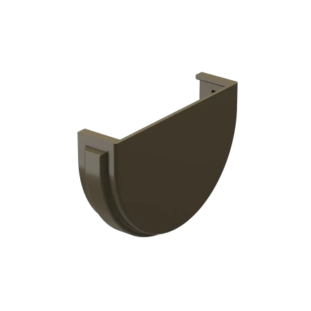 Заглушка желоба d-120 мм ПВХ Döcke Premium каштан RAL 8017