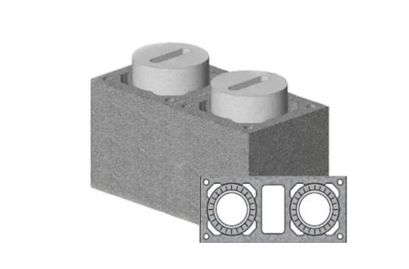 Комплект блок-опора Schiedel Uni 0.33 пм для двухходового дымохода без вентканала Ø-160/200 мм