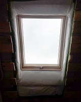 Монтаж окна Fakro FTS U2 78x98, вид изнутри