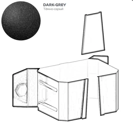 Кронштейн трубы на дерево 76x102 мм Металл Профиль FORAMINA FREEZE QUADRO Valori двухстороннее 0,6 DarkGrey