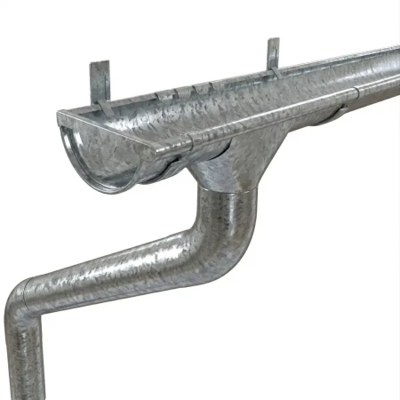 Комплект металлического водостока Grand Line GL ZN d-125x90 мм 6 м/3 м Оцинкованный в Санкт-Петербурге фото