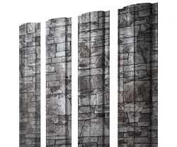 Штакетник Grand Line Полукруглый Slim Print Elite 0,45 прямой