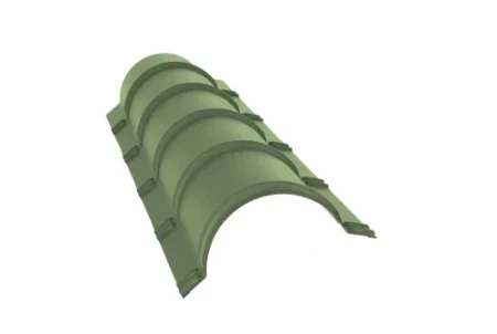 Планка конька полукруглого Grand Line 0,45 Полиэстер цвет RAL 6019