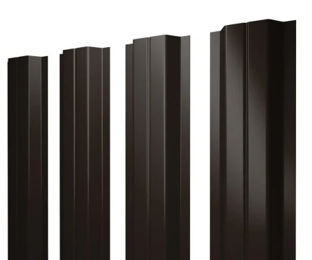 П-образный Velur 0,5 RAL 8022 прямой