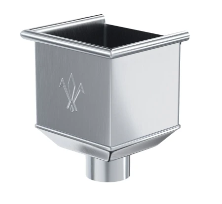 Воронка водосборная квадратная для трубы d-100 мм Aquasystem Premium 0,5 Оцинкованная