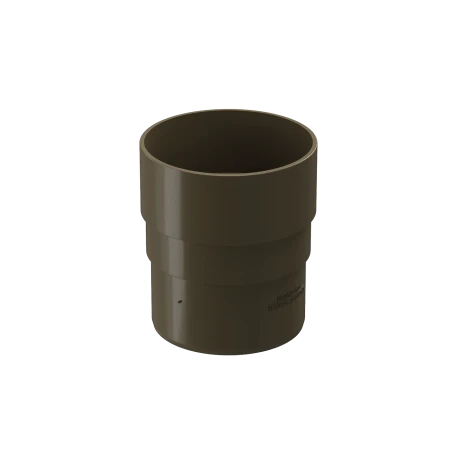 Соединитель трубы (муфта) d-85 мм ПВХ Döcke Premium каштан RAL 8017