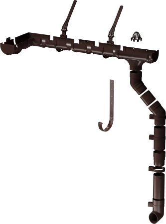 Труба водосточная ПВХ d-85 мм 3 м Döcke Premium шоколад RAL 8019