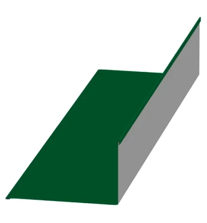 Планка примыкания верхняя Металл Профиль 140x90x2000 0,45 Полиэстер цвет RAL 6002