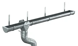 Комплект металлического водостока d-185x150 мм 6 м/3 м Металл Профиль Проект Оцинкованный