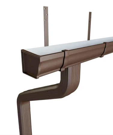 Комплект металлического водостока ГрандЛайн Vortex Matt 127x78 мм Полиэстер Matt RAL 8017 в Санкт-Петербурге фото