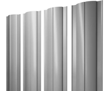 Полукруглый Slim Полиэстер 0,45 RAL 9006 прямой Полукруглый Slim Полиэстер 0,45 RAL 9006 прямой