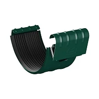Соединитель желоба d-125 мм Металл Профиль FORAMINA PUR Purman двухсторонний 0,6 RAL 6005