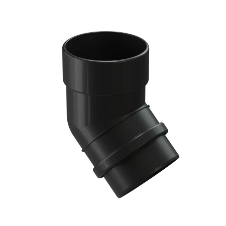 Колено трубы d-100 мм 45 гр ПВХ Döcke Lux карбон RR 33