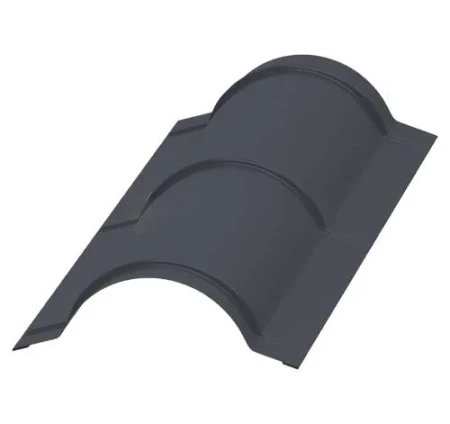 Планка конька круглого Металл Профиль R110x2000 0,45 Полиэстер цвет RAL 7024