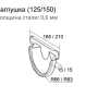 Заглушка желоба d-125 мм торцевая универсальная Grand Line Полиуретан 0,6 в Санкт-Петербурге фото