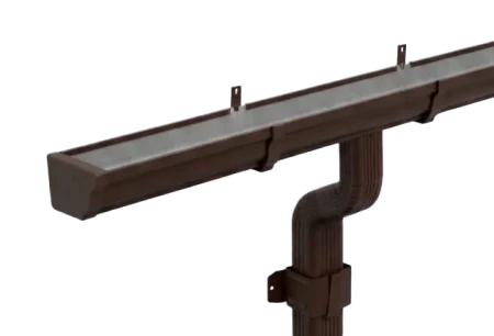 Комплект металлического водостока Металл Профиль Бюджет 120x86 мм 6 м/3 м Полиэстер RR 32 в Санкт-Петербурге фото