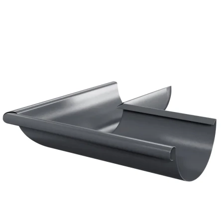 Угол желоба наружный d-125 мм 90 гр Металл Профиль FORAMINA PUR Purman двухсторонний 0,6 RAL 7024