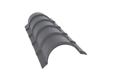 Планка конька полукруглого Grand Line 0,5 Satin цвет RAL 7004