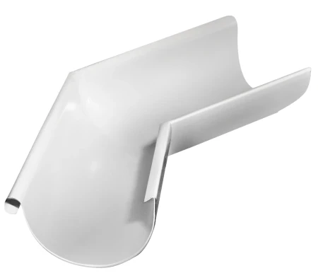 Угол желоба наружный d-125 мм 135 гр Grand Line Полиуретан 0,6 RAL 9003