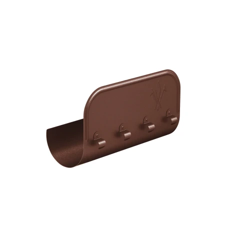 Ограничитель перелива желоба d-150 мм прямой Aquasystem Premium Pural Matt 0,6 RAL 8017