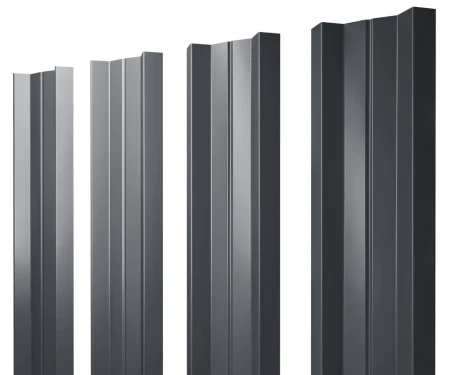 М-образный Velur 0,5 RAL 7024 прямой