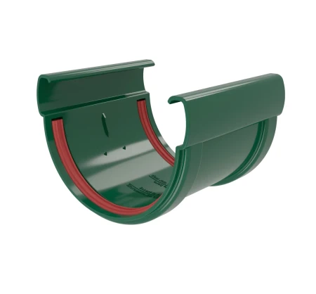 Соединитель желоба d-135 мм ПВХ Grand Line Дизайн зеленый RAL 6005
