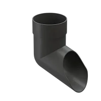Колено стока (наконечник) d-85 мм ПВХ Döcke Premium графит RAL 7024