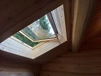 Открытое мансардное окно Dakea KAV B900 94х118 с деревянными откосами