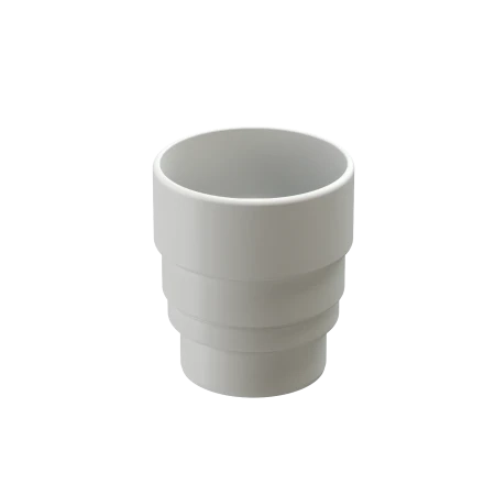 Переходник трубы (муфта) водостока ПВХ Döcke Lux пломбир RAL 9003