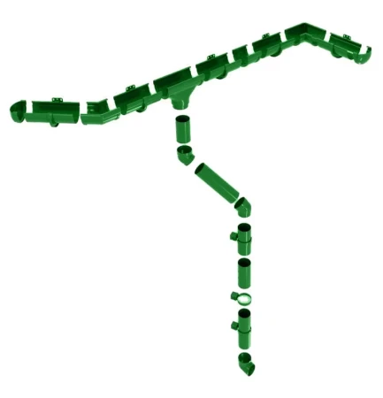 Кронштейн желоба ПВХ d-135 мм металлический Grand Line Дизайн зеленый RAL 6005