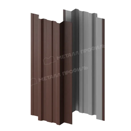 Прямоугольный Trapeze Puretan 0,5 RAL 8017 прямой