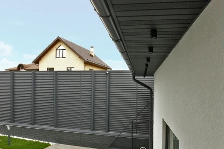 Виниловый софит Grand Line T4 Классика с частичной перфорацией графит