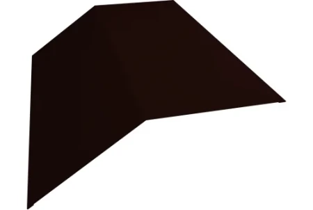 Планка конька плоского Grand Line 190x190 0,5 Velur цвет RR 32 Планка конька плоского Grand Line 190x190 0,5 Velur цвет RR 32