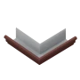 Угол желоба наружный 120x86 мм 90° Металл Профиль FORAMINA FREEZE QUADRO Valori двухстороннее 0,7 в Санкт-Петербурге фото