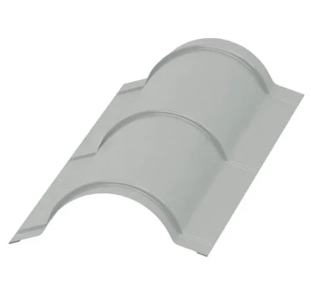 Планка конька круглого Металл Профиль R110x2000 0,45 Полиэстер цвет RAL 9006