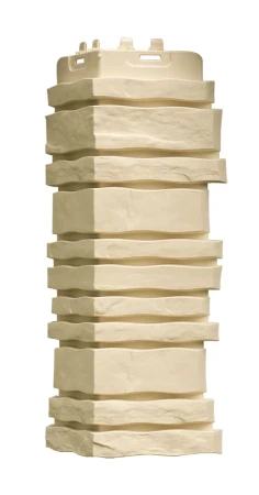 Угол пластиковой фасадной панели Grand Line Скала Classic (бежевый)