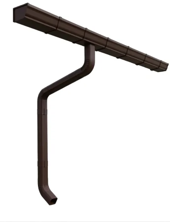 Комплект металлического водостока ГрандЛайн Vortex Matt 127x78 мм Полиэстер Matt RAL 8017 в Санкт-Петербурге фото