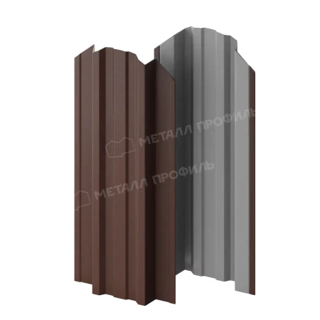 Прямоугольный Trapeze Viking 0,45 RAL 8017 фигурный