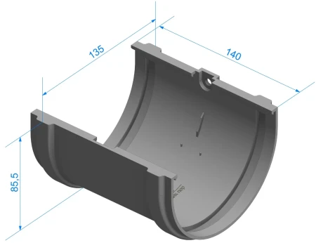 Соединитель желоба d-120 мм ПВХ Döcke Premium в Санкт-Петербурге фото