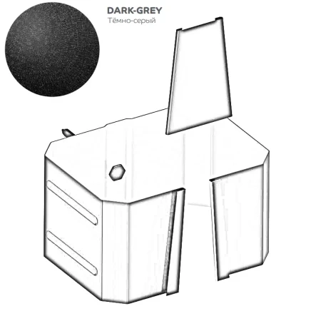 Кронштейн трубы на кирпич 76x102 мм Металл Профиль FORAMINA FREEZE QUADRO Valori двухстороннее 0,6 DarkGrey