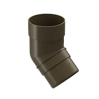 Колено трубы d-85 мм 45 гр ПВХ Döcke Premium каштан RAL 8017