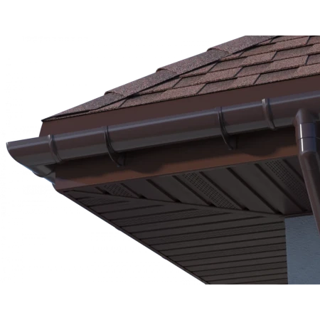 Виниловый софит Технониколь без перфорации каштан