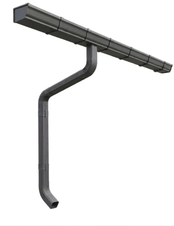 Комплект металлического водостока ГрандЛайн Vortex Matt 127x78 мм Полиэстер Matt RAL 7024 в Санкт-Петербурге фото