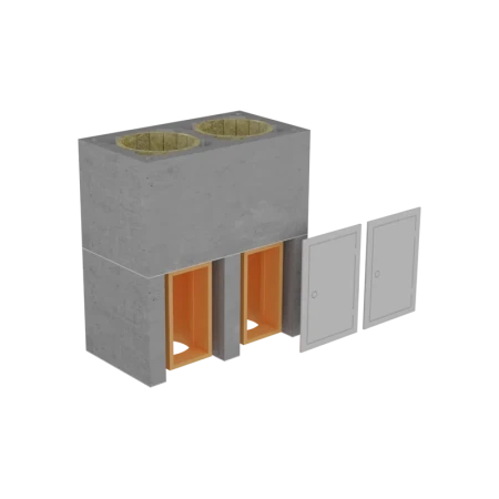 Комплект дополнительной дверцы прочистки Schiedel Uni 0.66 пм для двухходового дымохода с вентканалом Ø-180L/200 мм